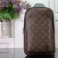 Louis Vuitton LV Unisex Avenue Sling Bag NM Monogram Macassar Coated Canvas (8)