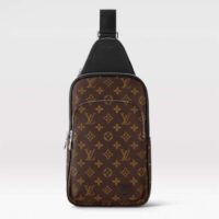 Louis Vuitton LV Unisex Avenue Sling Bag NM Monogram Macassar Coated Canvas (8)