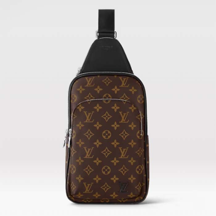 Louis Vuitton LV Unisex Avenue Sling Bag NM Monogram Macassar Coated Canvas