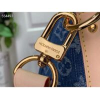 Louis Vuitton LV Unisex Keepall Bandoulière 45 Bleu Denim GOTS Certified Cotton Monogram Denim Canvas M24315 (10)