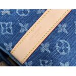 Louis Vuitton LV Unisex Keepall Bandoulière 45 Bleu Denim GOTS Certified Cotton Monogram Denim Canvas M24315 - immagine 7