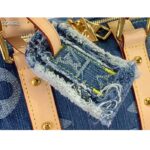 Louis Vuitton LV Unisex Keepall Bandoulière 45 Bleu Denim GOTS Certified Cotton Monogram Denim Canvas M24315 - immagine 10