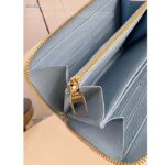 Louis Vuitton LV Unisex Zippy Wallet Blue Monogram Embossed Grained Cowhide Leather M83308 - immagine 8