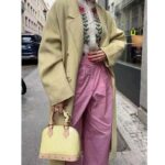 Louis Vuitton LV Women Alma BB Handbag Chic Yellow Monogram Vernis Embossed Cowhide Leather M24063 - immagine 4
