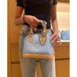 Louis Vuitton LV Women Alma BB Handbag Sky Blue Monogram Vernis Embossed Cowhide Leather M24062 - immagine 7