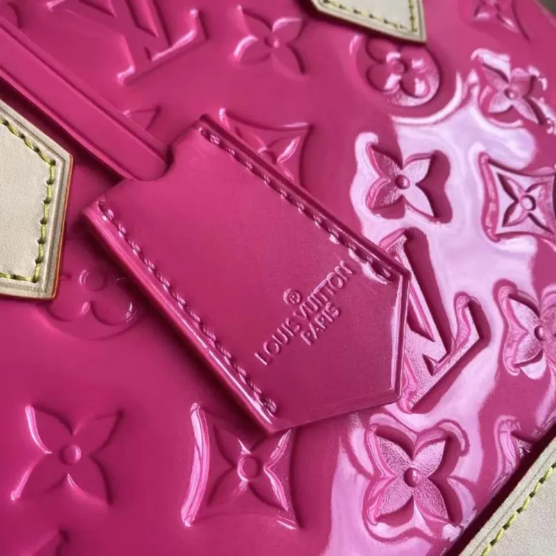 Louis Vuitton LV Women Alma BB Monogram Vernis Embossed Cowhide Leather M90611