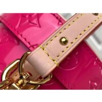 Louis Vuitton LV Women Astor Neon Pink Monogram Vernis Embossed Cowhide Leather M24102 (1)