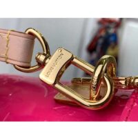 Louis Vuitton LV Women Astor Neon Pink Monogram Vernis Embossed Cowhide Leather M24102 (1)