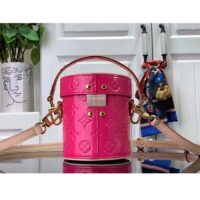 Louis Vuitton LV Women Astor Neon Pink Monogram Vernis Embossed Cowhide Leather M24102 (1)