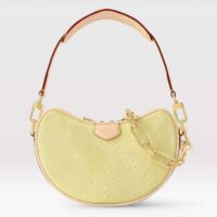 Louis Vuitton LV Women Croissant PM Chic Yellow Monogram Vernis Embossed Cowhide Leather M24020