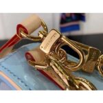 Louis Vuitton LV Women Croissant PM Sky Blue Monogram Vernis Embossed Cowhide Leather M24021 - Imagen 11