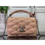 Louis Vuitton LV Women GO-14 MM Beige Lambskin Cowhide-Leather Flap Twist Lock M24151 - immagine 2