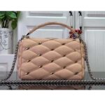 Louis Vuitton LV Women GO-14 MM Beige Lambskin Cowhide-Leather Flap Twist Lock M24151 - immagine 3