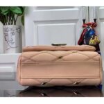 Louis Vuitton LV Women GO-14 MM Beige Lambskin Cowhide-Leather Flap Twist Lock M24151 - immagine 5
