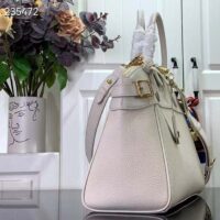 Louis Vuitton LV Women Lock It MM Beige Taurillon Leather Calfskin M23061 (5)