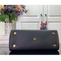 Louis Vuitton LV Women Lock It MM Black Taurillon Leather Calfskin M22914 (5)