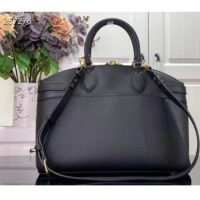 Louis Vuitton LV Women Lock It MM Black Taurillon Leather Calfskin M22914 (5)