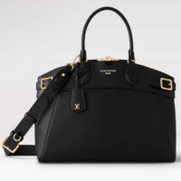 Louis Vuitton LV Women Lock It MM Black Taurillon Leather Calfskin M22914 (5)