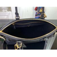 Louis Vuitton LV Women Lock It MM Black Taurillon Leather Calfskin M22914 (5)
