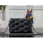 Louis Vuitton LV Women Pico GO-14 Black Lambskin Cowhide Leather Twist Lock M24246 - Image 4