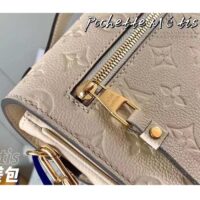 Louis Vuitton LV Women Pochette Métis Crème Beige Monogram Embossed Grained Cowhide Leather M46552 (4)