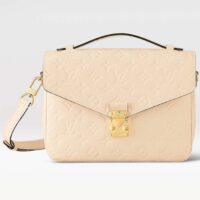 Louis Vuitton LV Women Pochette Métis Crème Beige Monogram Embossed Grained Cowhide Leather M46552 (4)