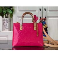 Louis Vuitton LV Women Reade PM Neon Pink Monogram Vernis Embossed Cowhide Leather M24028 (1)