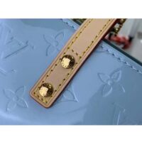 Louis Vuitton LV Women Reade PM Sky Blue Monogram Vernis Embossed Cowhide Leather M24144 (4)