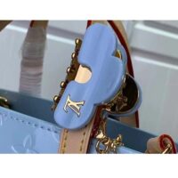 Louis Vuitton LV Women Reade PM Sky Blue Monogram Vernis Embossed Cowhide Leather M24144 (4)