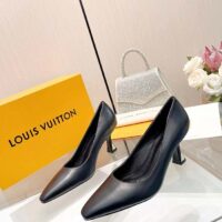 Louis Vuitton LV Women Sparkle Pump Black Calf Leather Elasticized 6.5 Cm Heel (3)