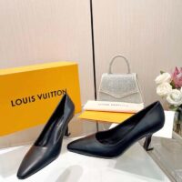 Louis Vuitton LV Women Sparkle Pump Black Calf Leather Elasticized 6.5 Cm Heel (3)