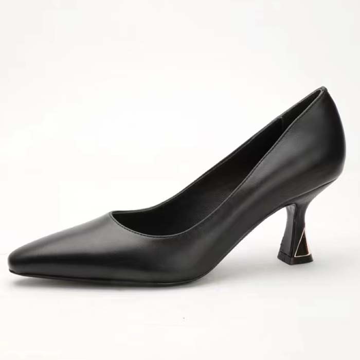 Louis Vuitton LV Women Sparkle Pump Black Calf Leather Elasticized 6.5 Cm Heel