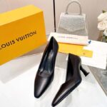 Louis Vuitton LV Women Sparkle Pump Black Calf Leather Elasticized 6.5 Cm Heel - Image 4