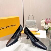 Louis Vuitton LV Women Sparkle Pump Black Calf Leather Elasticized 6.5 Cm Heel (3)