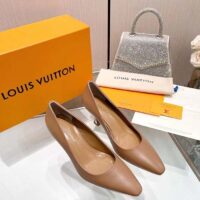 Louis Vuitton LV Women Sparkle Pump Brown Calf Leather Elasticized 6.5 Cm Heel (7)