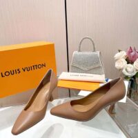 Louis Vuitton LV Women Sparkle Pump Brown Calf Leather Elasticized 6.5 Cm Heel (7)