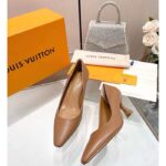 Louis Vuitton LV Women Sparkle Pump Brown Calf Leather Elasticized 6.5 Cm Heel – Image 4