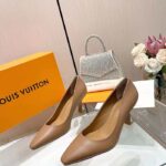 Louis Vuitton LV Women Sparkle Pump Brown Calf Leather Elasticized 6.5 Cm Heel – Image 2