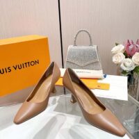 Louis Vuitton LV Women Sparkle Pump Brown Calf Leather Elasticized 6.5 Cm Heel (7)