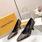 Louis Vuitton LV Women Sparkle Pump Brown Monogram Flower Canvas Elasticized 6.5 Cm Heel – Bild 2