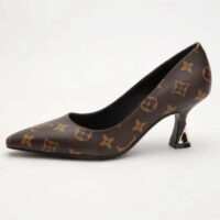 Louis Vuitton LV Women Sparkle Pump Brown Monogram Flower Canvas Elasticized 6.5 Cm Heel (6)