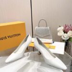 Louis Vuitton LV Women Sparkle Pump White Calf Leather Elasticized 6.5 Cm Heel - Image 2