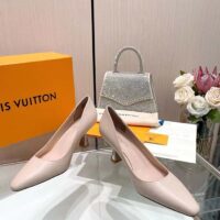 Louis Vuitton LV Women Sparkle Slingback Pump Beige Calf Leather Elasticized 6.5 Cm Heel (3)