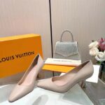 Louis Vuitton LV Women Sparkle Pump Beige Calf Leather Elasticized 6.5 Cm Heel - Imagen 2
