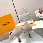 Louis Vuitton LV Women Sparkle Pump Beige Calf Leather Elasticized 6.5 Cm Heel - Imagen 7
