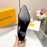 Louis Vuitton LV Women Sparkle Slingback Pump Black Calf Leather Elasticized 6.5 Cm Heel (11)