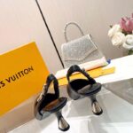 Louis Vuitton LV Women Sparkle Slingback Pump Black Calf Leather Elasticized 6.5 Cm Heel - Bild 7