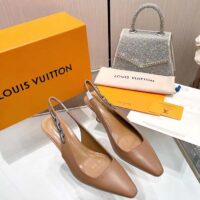 Louis Vuitton LV Women Sparkle Slingback Pump Sandy Calf Leather Elasticized 6.5 Cm Heel (4)