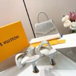 Louis Vuitton LV Women Sparkle Slingback Pump White Calf Leather Elasticized 6.5 Cm Heel - Image 6