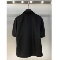 Louis Vuitton Men LV Mini Monogram Silk Blend Short-Sleeved Shirt Black 1ABJL3 (1)